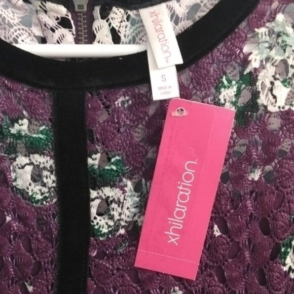 NWT Xhilaration Purple Fit and Flare Dress with Peter Pan Collar Size Small - Picture 3 of 5